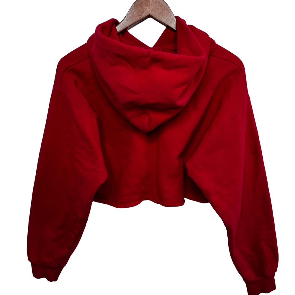 THRASHER Skateboard Magazine Red Crop Sweatshirt Hoodie Size Small Streetwear - Picture 3 of 13
